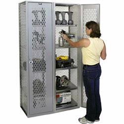 All Welded Lockers are solidly built to deliver years and years of trouble-free service. All welded lockers feature ventilation holes to reduce odor, great for use in gyms and sports locker rooms. Material Flow carries all welded lockers from Lyon and Jesco.