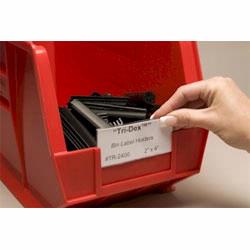 Bin•Buddy and Tridex label holders are THE solution to labeling plastic bins, totes and containers. Material Flow sell label holders for less!