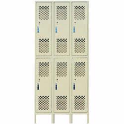 Durable steel lockers for higher abuse school and industrial environments.
