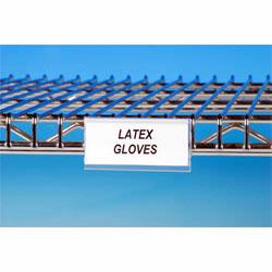 Wire rack label holders are the perfect addition to any wire racking system. Labels and label holders can decrease order picking time and increase productivity. Many label styles available. Material Flow sells label holders for less!